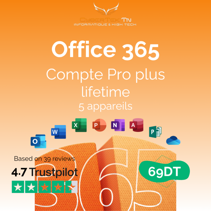 COMPTE - Microsoft Office 365 Pro Lifetime 5 appareils