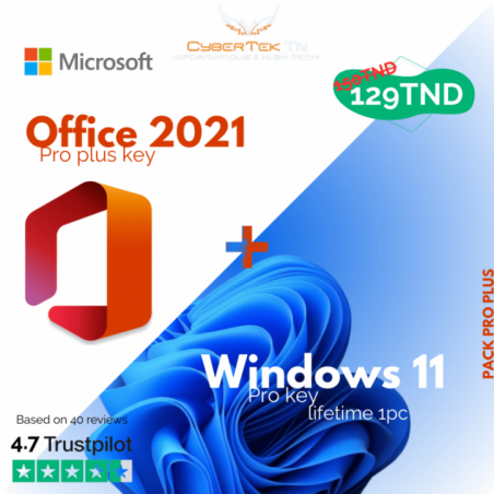 Pack pro plus Windows 11 pro + Office 2021 pro plus